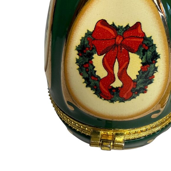Mr. Christmas Musical Enamel Christmas Egg 2006 Plays The First Noel 4.5' x 2" - Picture 3 of 15